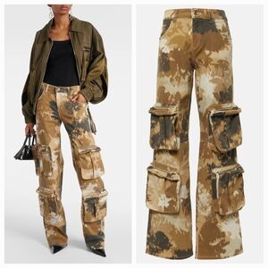 BLUMARINEBrown Camouflage Denim Cargo Pants Size 38EU NWT